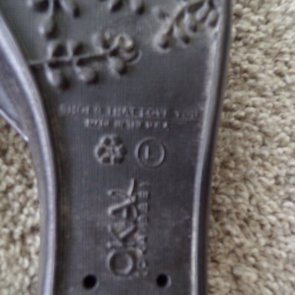 OKa B made in usa black slides L - Picture 5 of 8